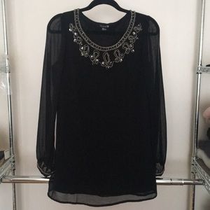Forever 21 Embellished Chiffon Dress